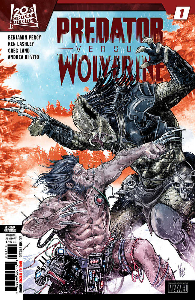 Predator vs Wolverine #1 2nd Print Marco Checchetto Variant - gabescaveccc