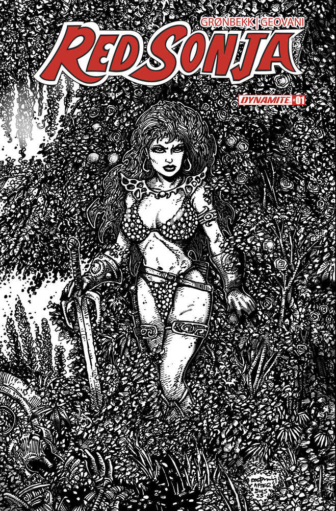 Red Sonja 2023 #1 Cover R 20 Copy Eastman Line Art - gabescaveccc
