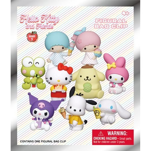 Sanrio 3D Figural Foam Bag Clip Hello Kitty & Friends Series 5 Mystery Pack [1 RANDOM Figure] - gabescaveccc
