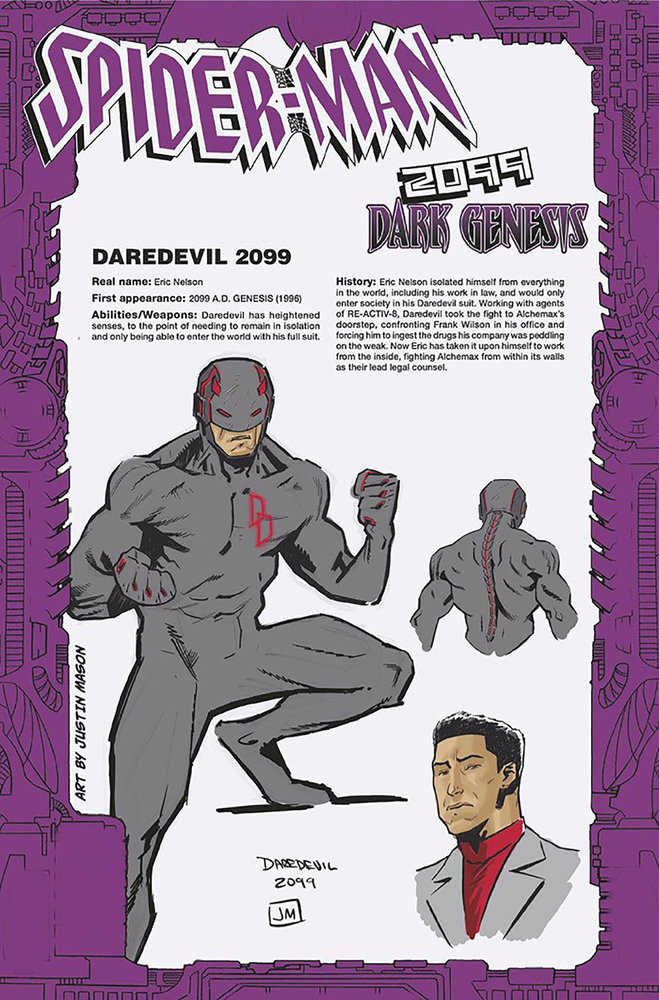 Spider-Man 2099: Dark Genesis 3 Justin Mason Handbook Variant - gabescaveccc