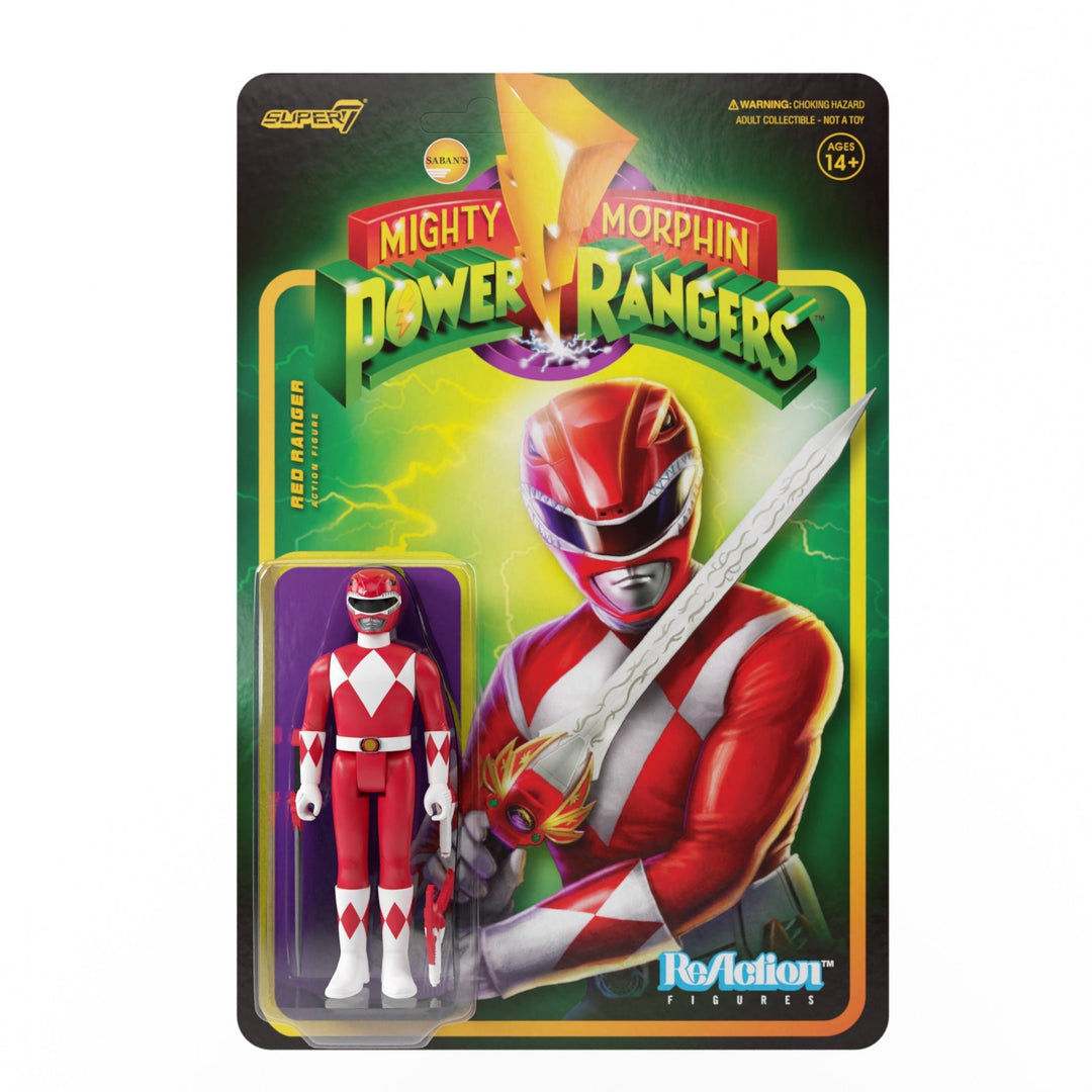 Super7 Mighty Morphin Power Rangers: Red Ranger Reaction Figure - gabescaveccc