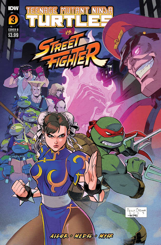 Teenage Mutant Ninja Turtles vs Street Fighter #3 (Of 5) Cover B Brown - gabescaveccc