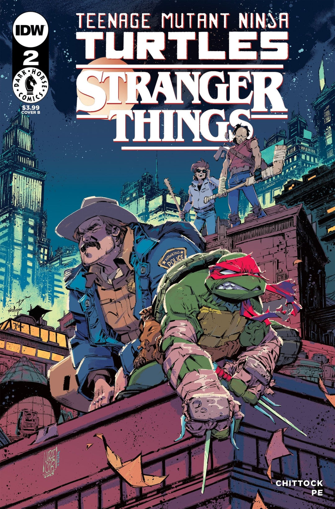 Teenage Mutant Ninja Turtles X Stranger Things #2 Variant B (Corona) - gabescaveccc