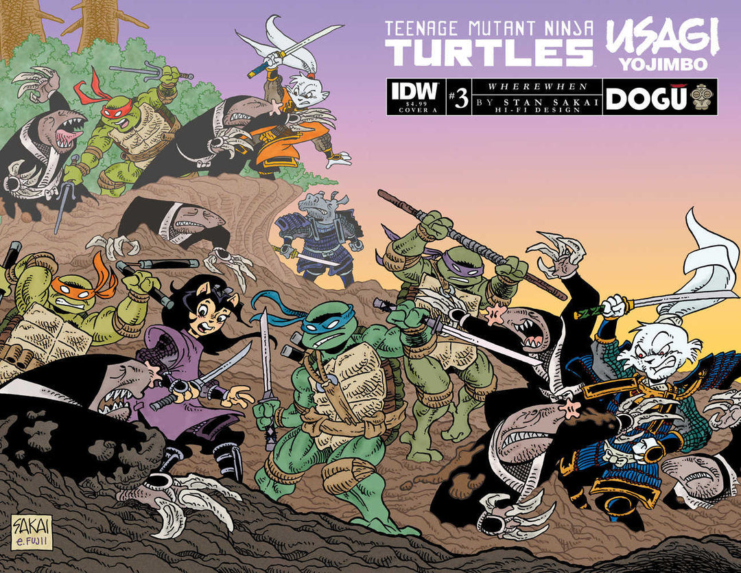 Teenage Mutant Ninja Turtles/Usagi Yojimbo: Wherewhen #3 Cover A (Sakai) - gabescaveccc