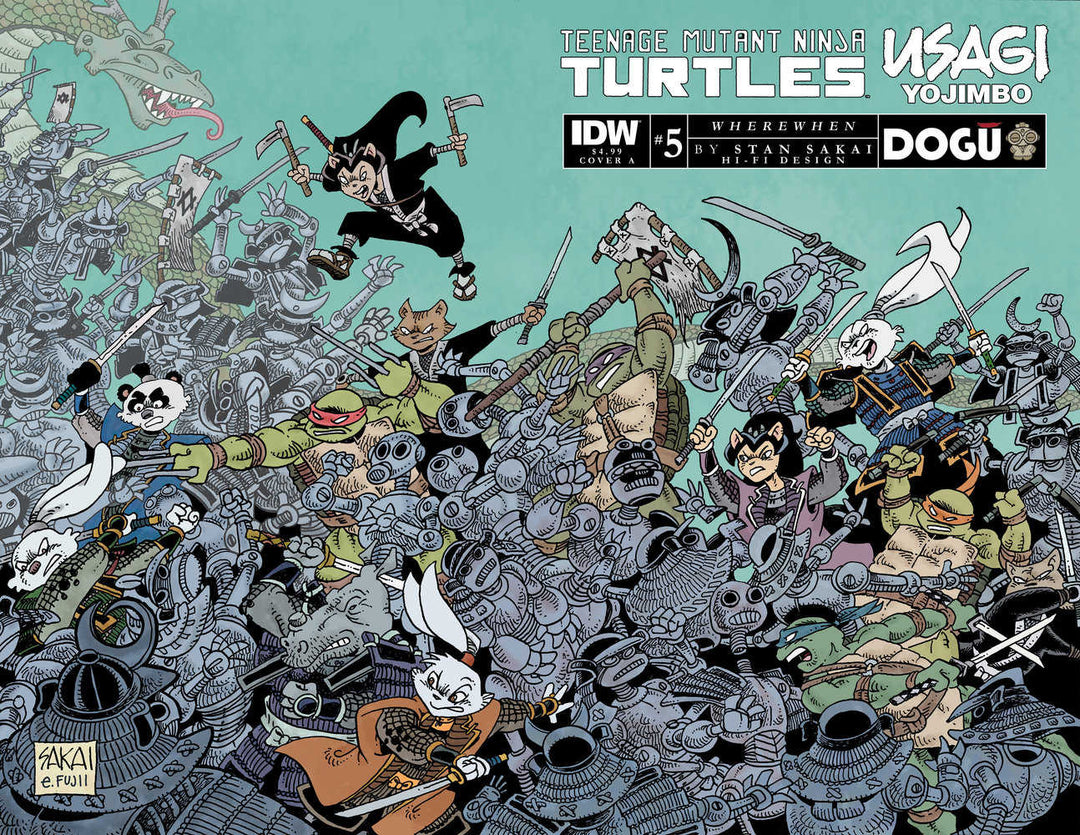 Teenage Mutant Ninja Turtles/Usagi Yojimbo: Wherewhen #5 Cover A (Sakai) - gabescaveccc