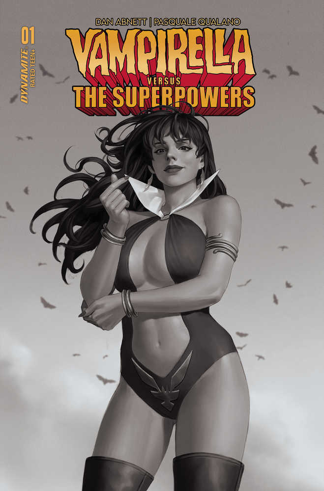 Vampirella vs Superpowers #1 Cover I 10 Copy Variant Edition Yoon Black & White - gabescaveccc