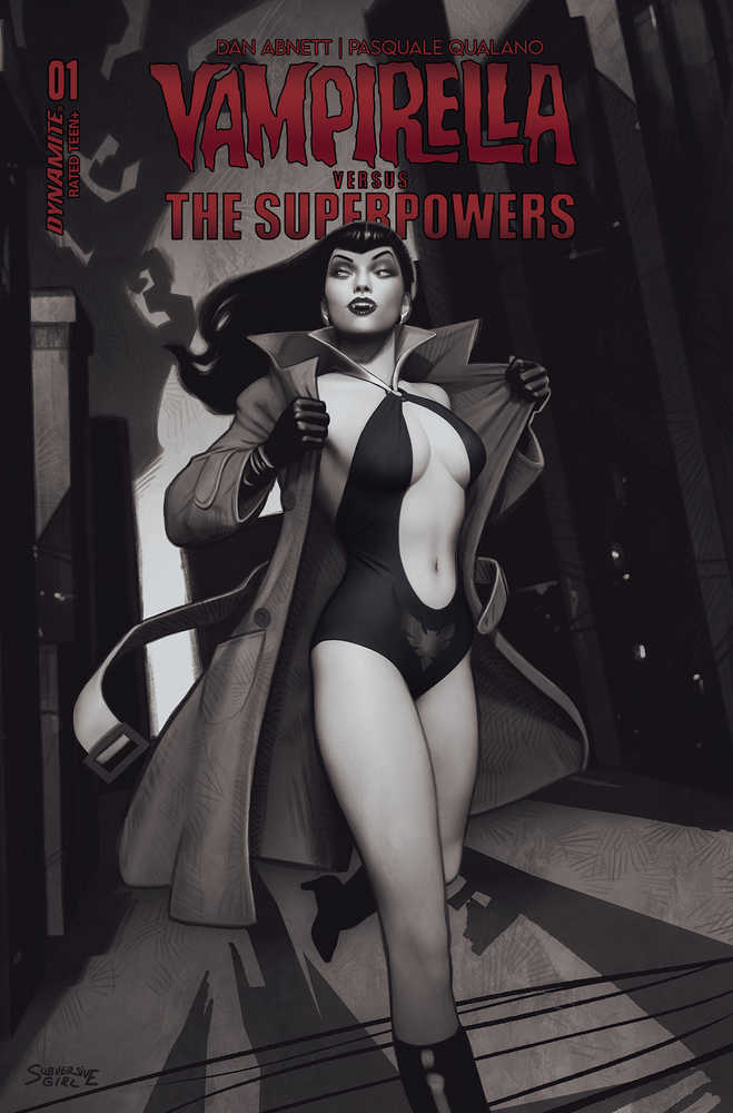 Vampirella vs Superpowers #1 Cover K 15 Copy Variant Edition Puebla Black & White - gabescaveccc