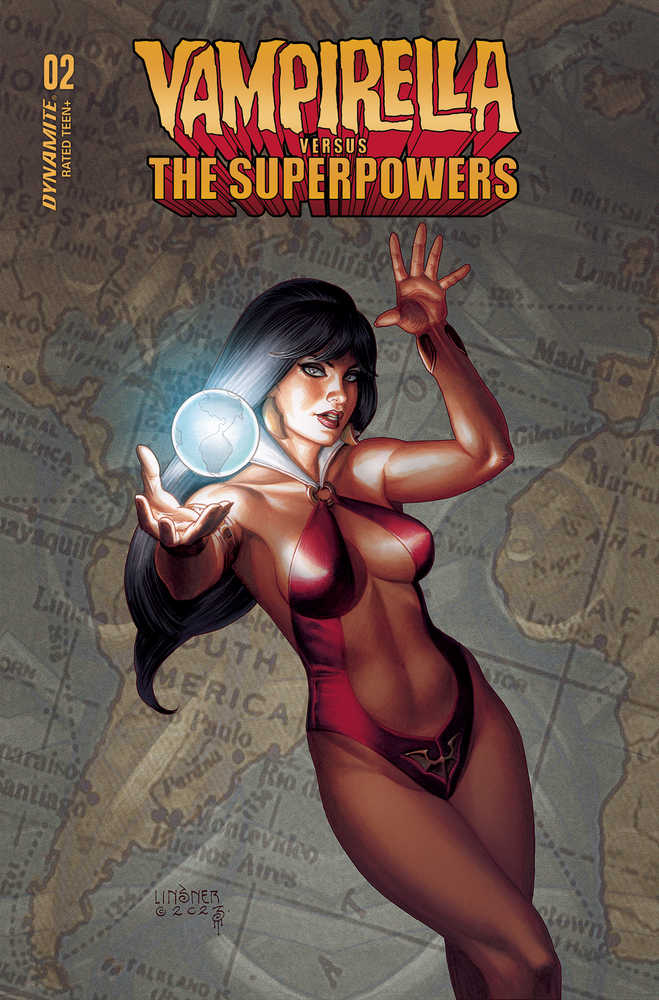 Vampirella vs Superpowers #2 Cover D Linsner - gabescaveccc