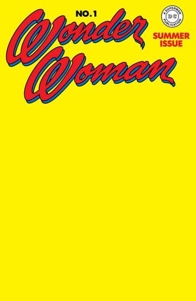 Wonder Woman #1 (1942) Facsimile Edition Cover C Blank Card Stock Variant - gabescaveccc