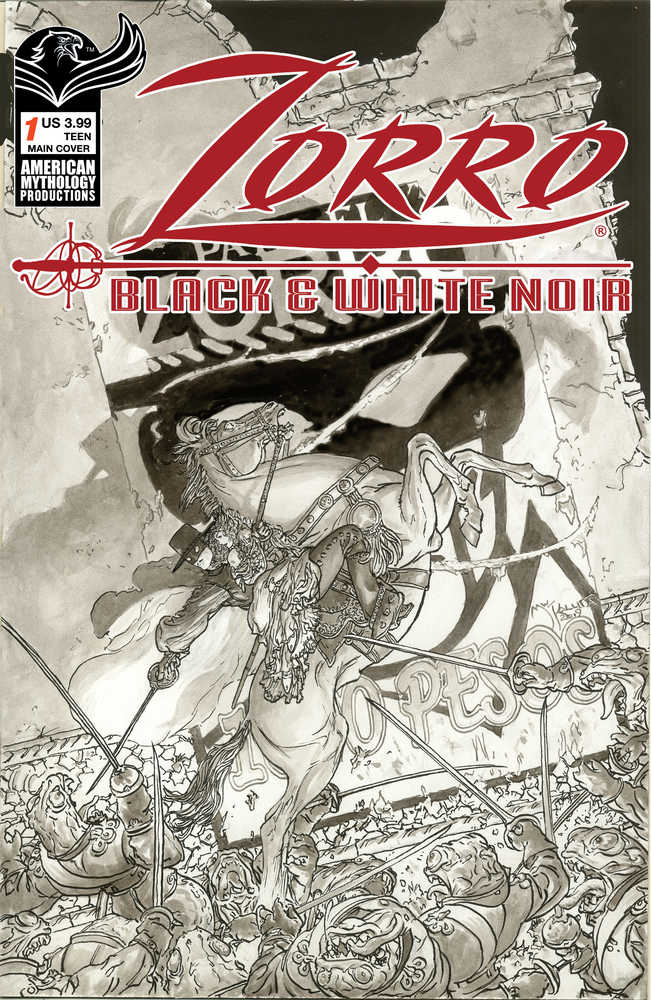 Zorro Black & White Noir #1 Cover A Kaluta - gabescaveccc